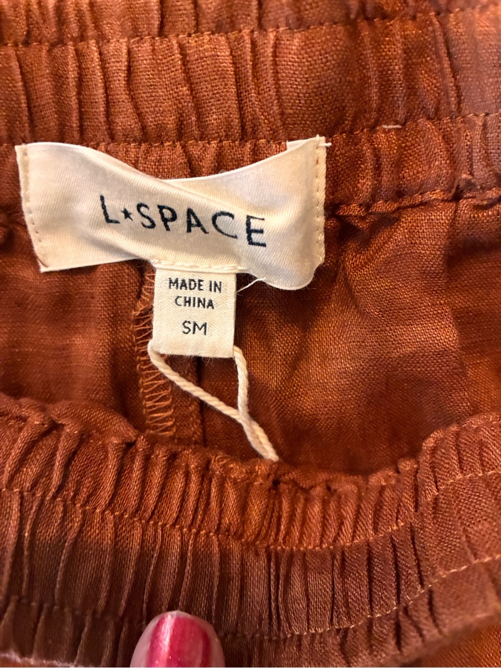 l*space Rust Brown Athletic Drawstring Shorts